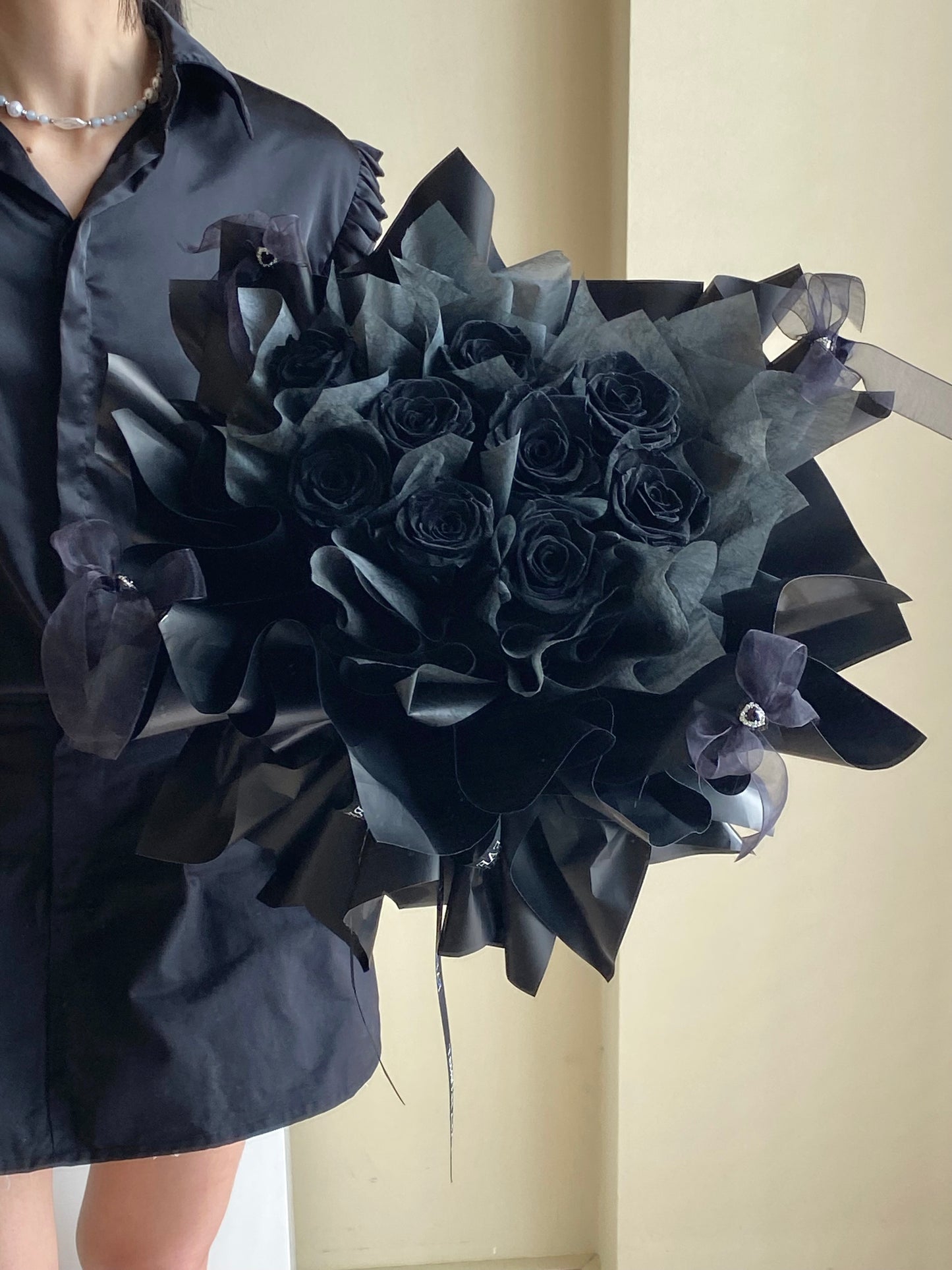Preserved Diamond - Black Rose