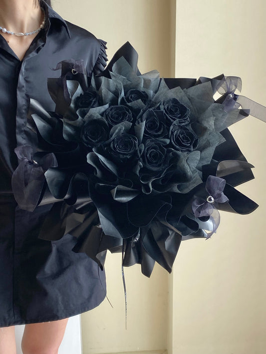 Preserved Diamond - Black Rose