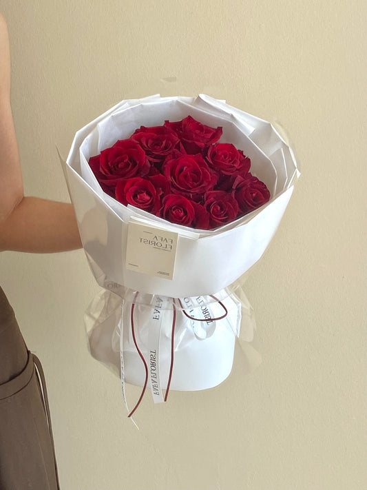 Classic Red Rose - White