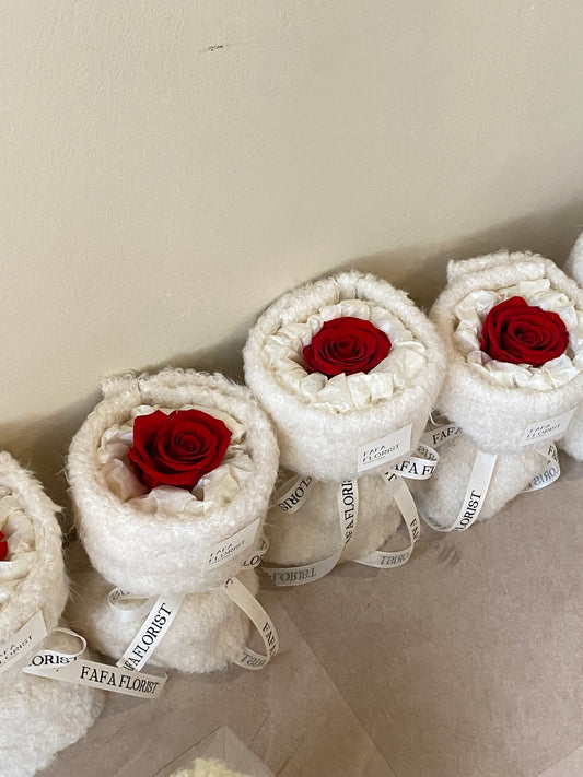 Preserved Single Red Rose ( Fluffy )