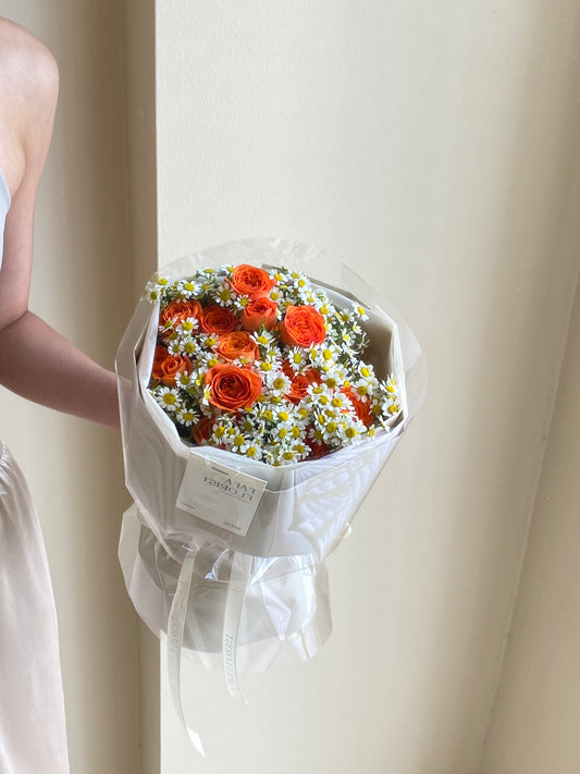 Mini Orange Rose Chamomile