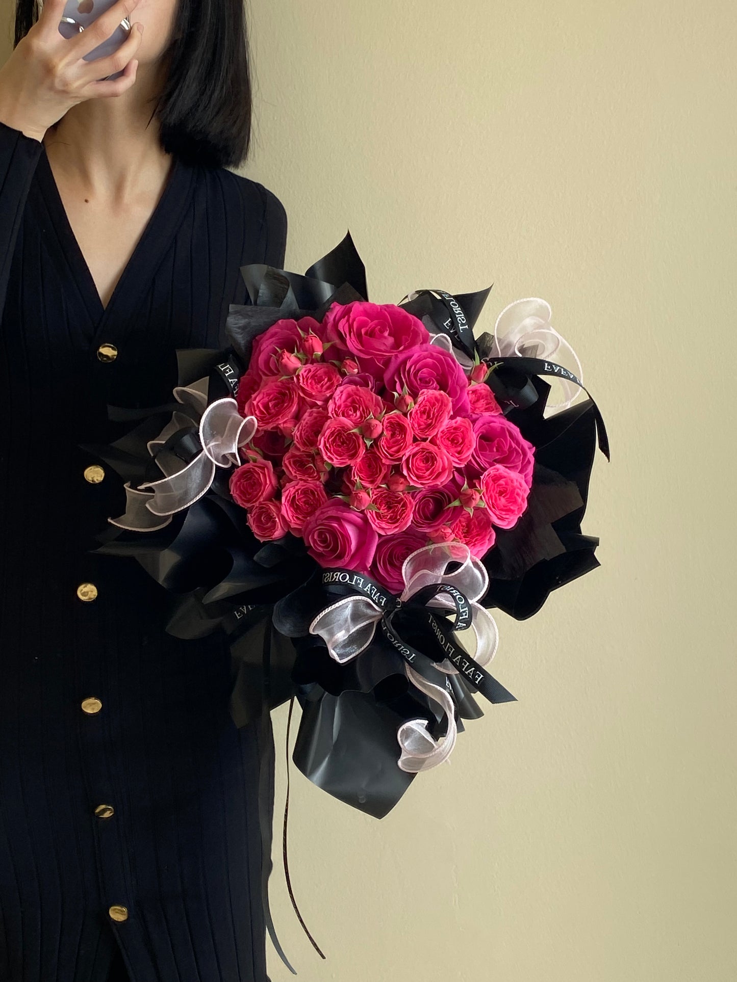 Pink Floyd & Mini Rose ( Ribbon )