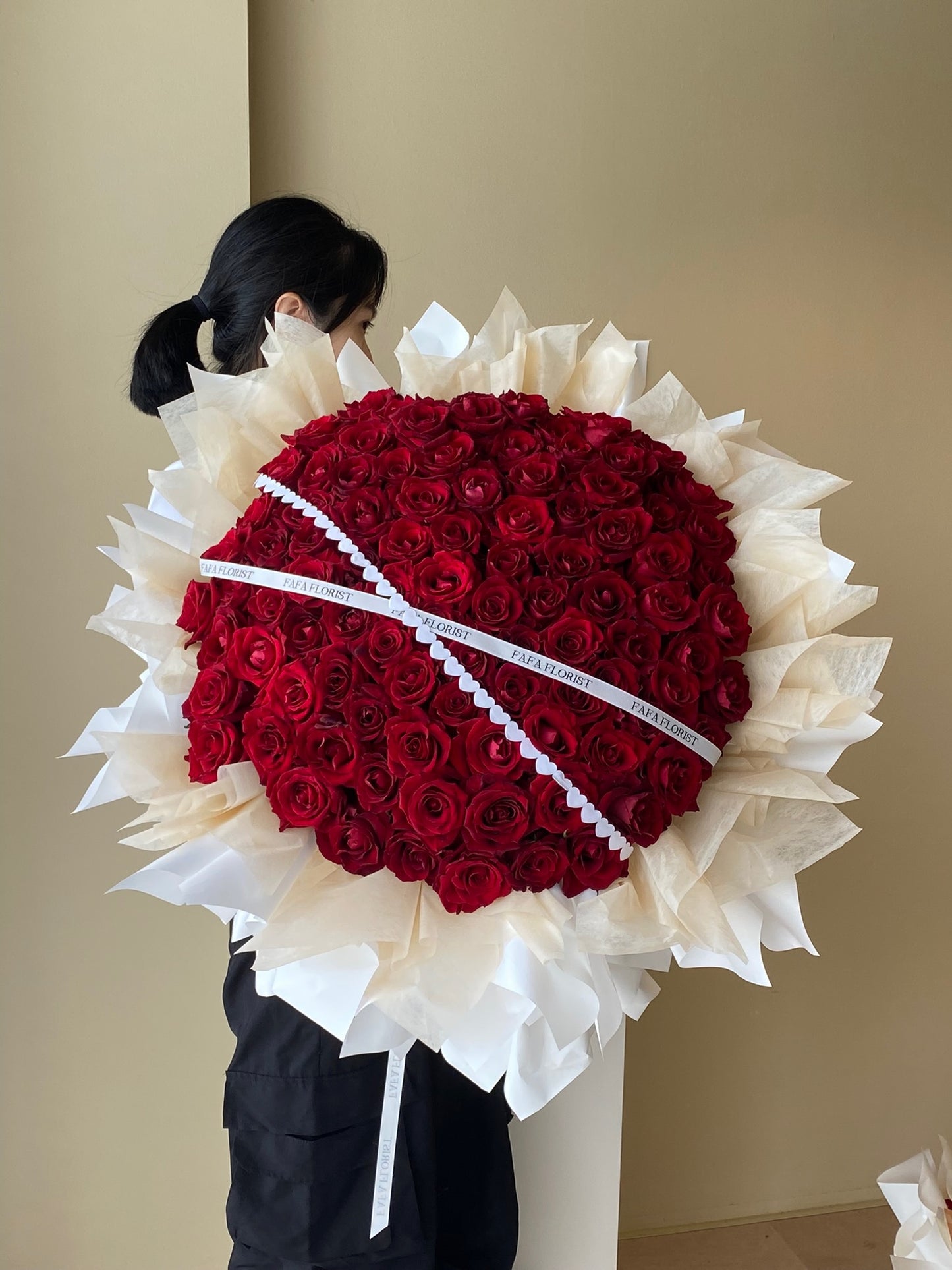 Round Red Rose