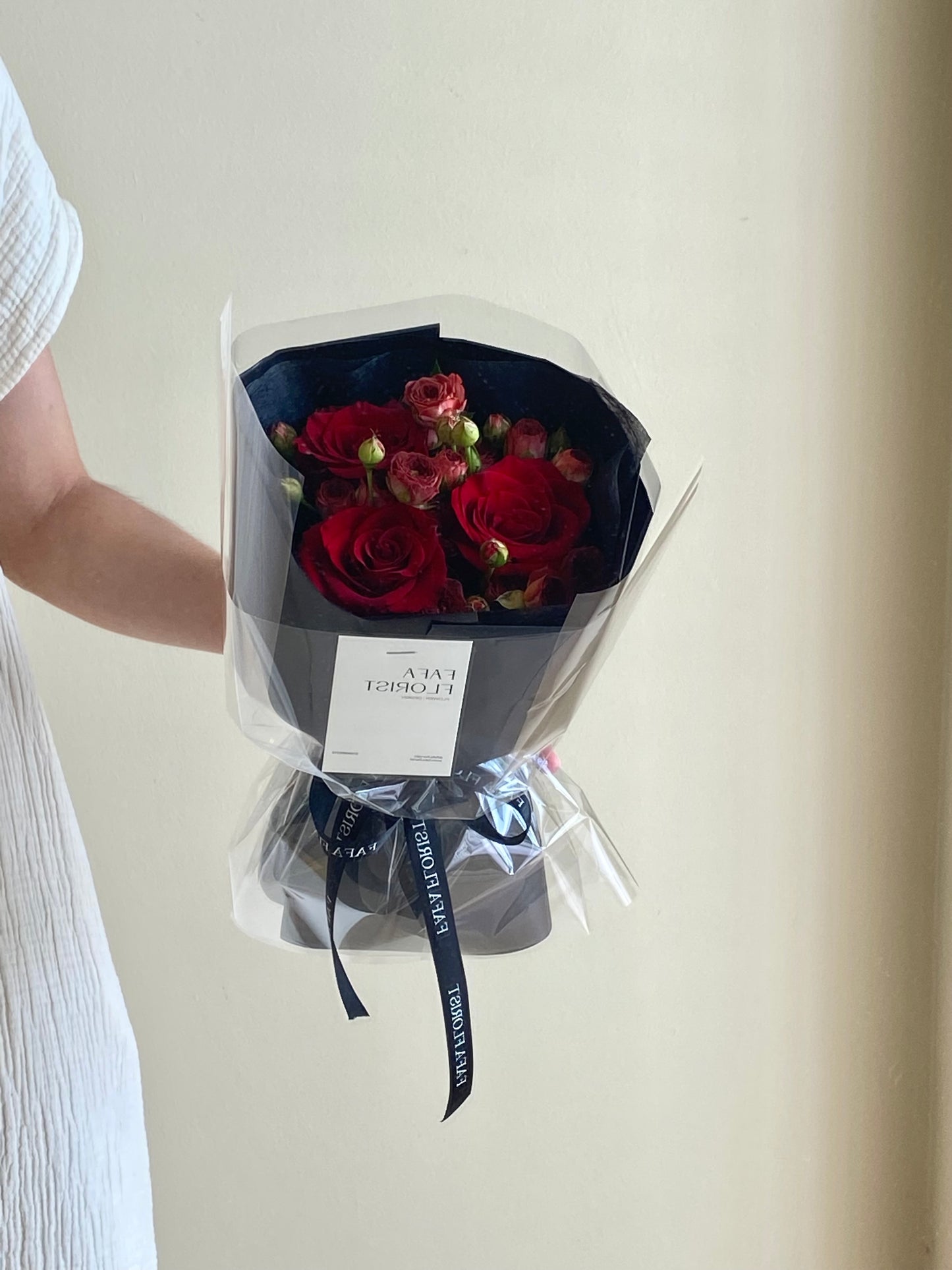 Petite Red Rose with mini choc rose