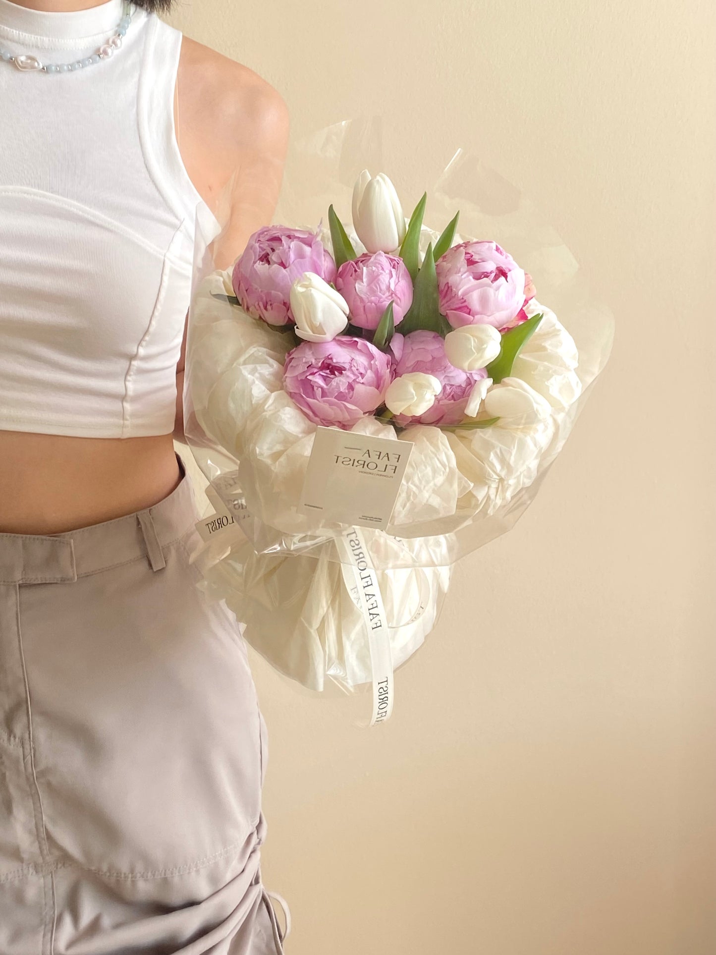 Pink Peony & Tulip