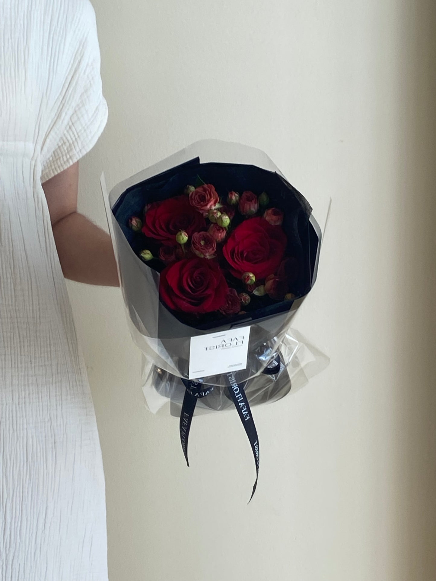 Petite Red Rose with mini choc rose