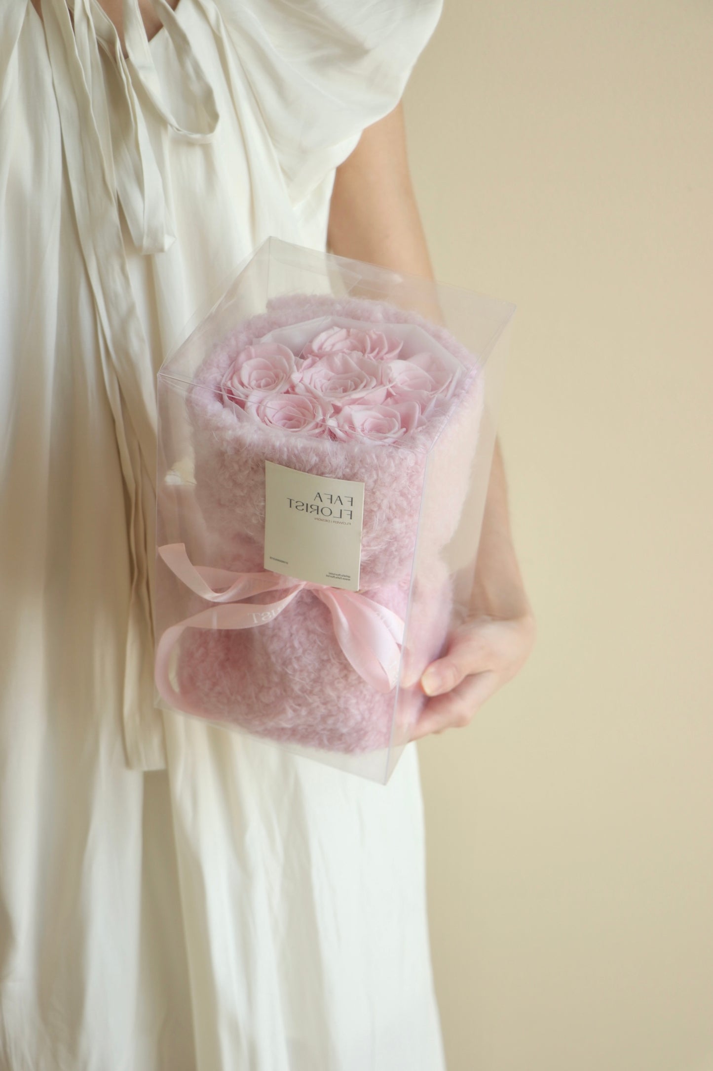 Preserved Soft Pink Rose ( Fluffy )