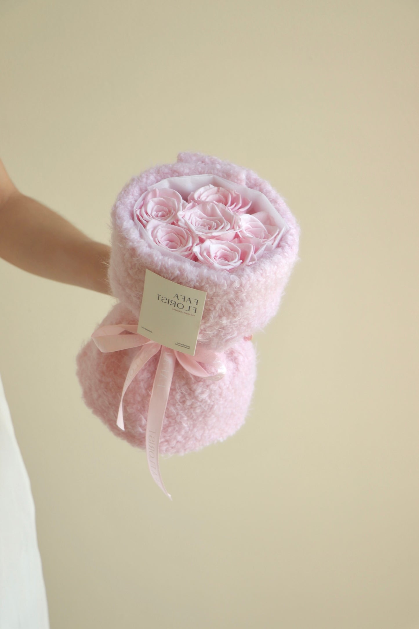 Preserved Soft Pink Rose ( Fluffy )