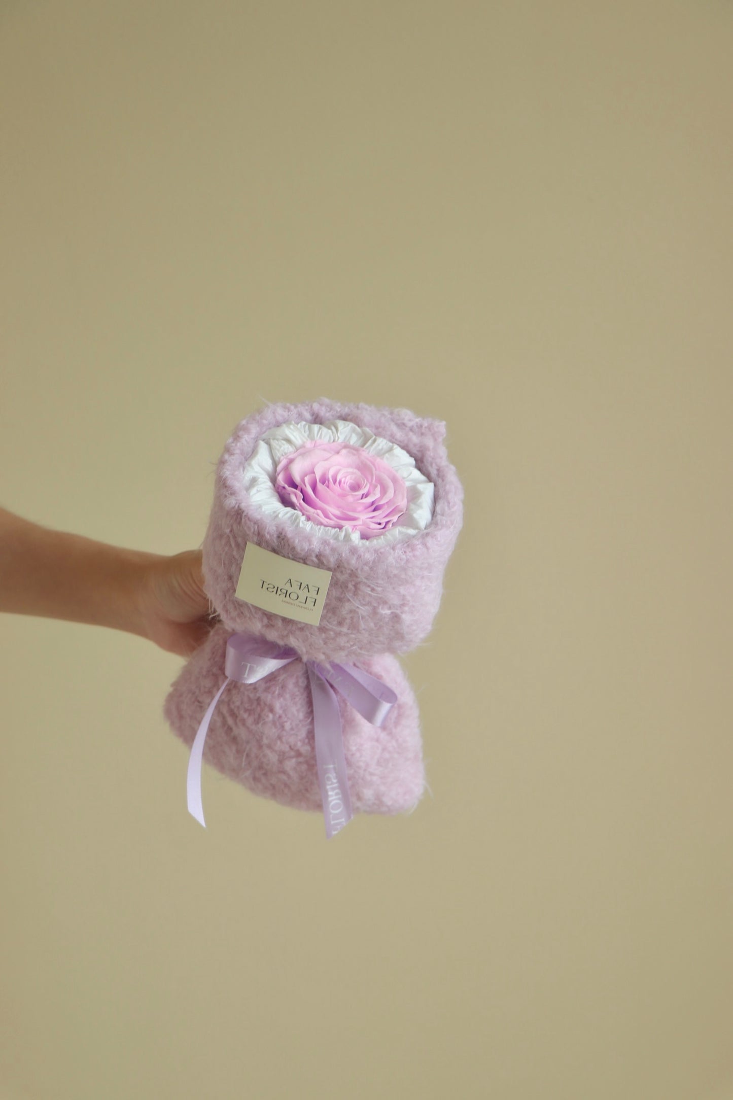 Preserved Single Lilac Rose ( Fluffy )