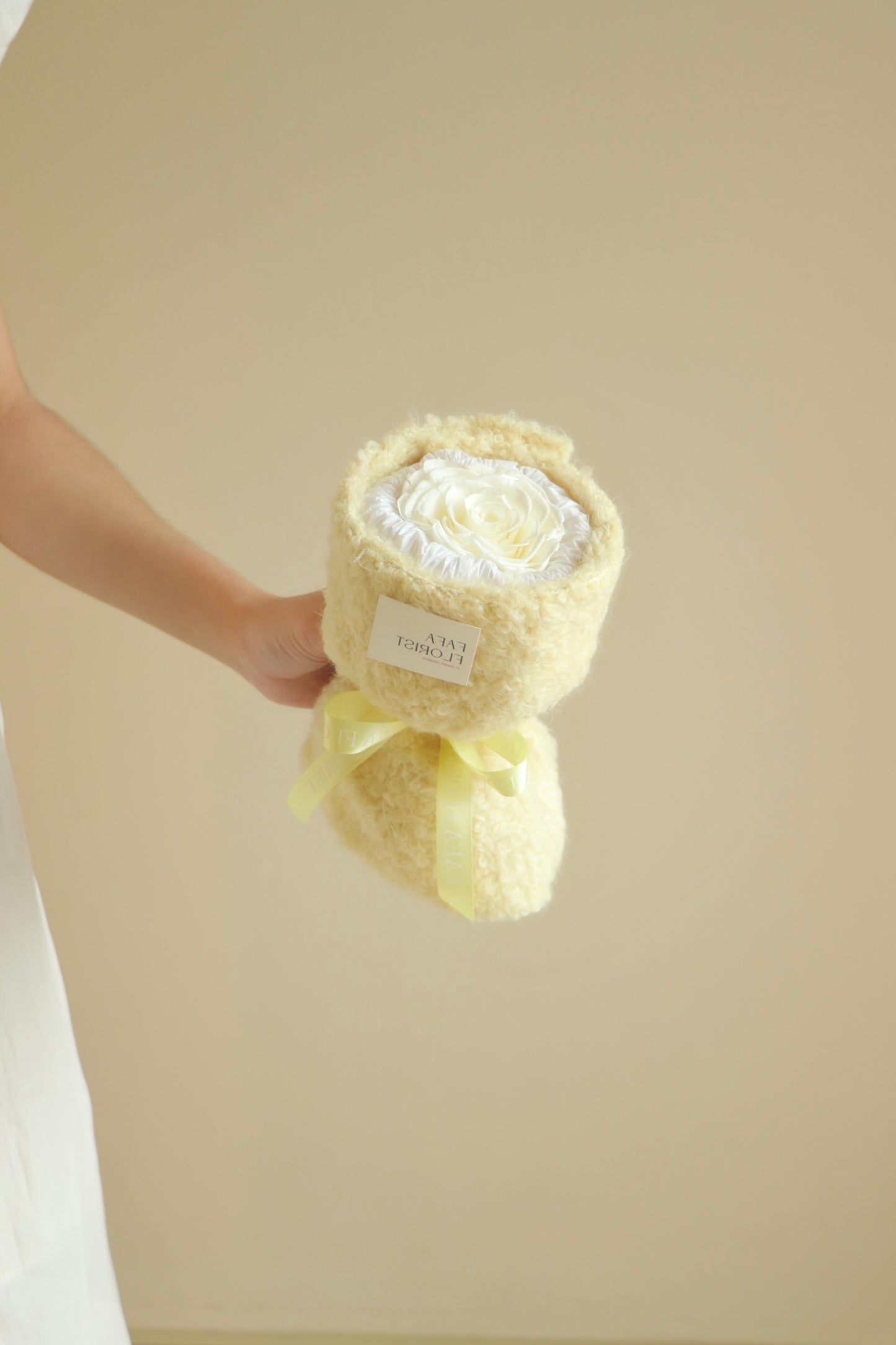Preserved Single Yellow Rose ( Fluffy )
