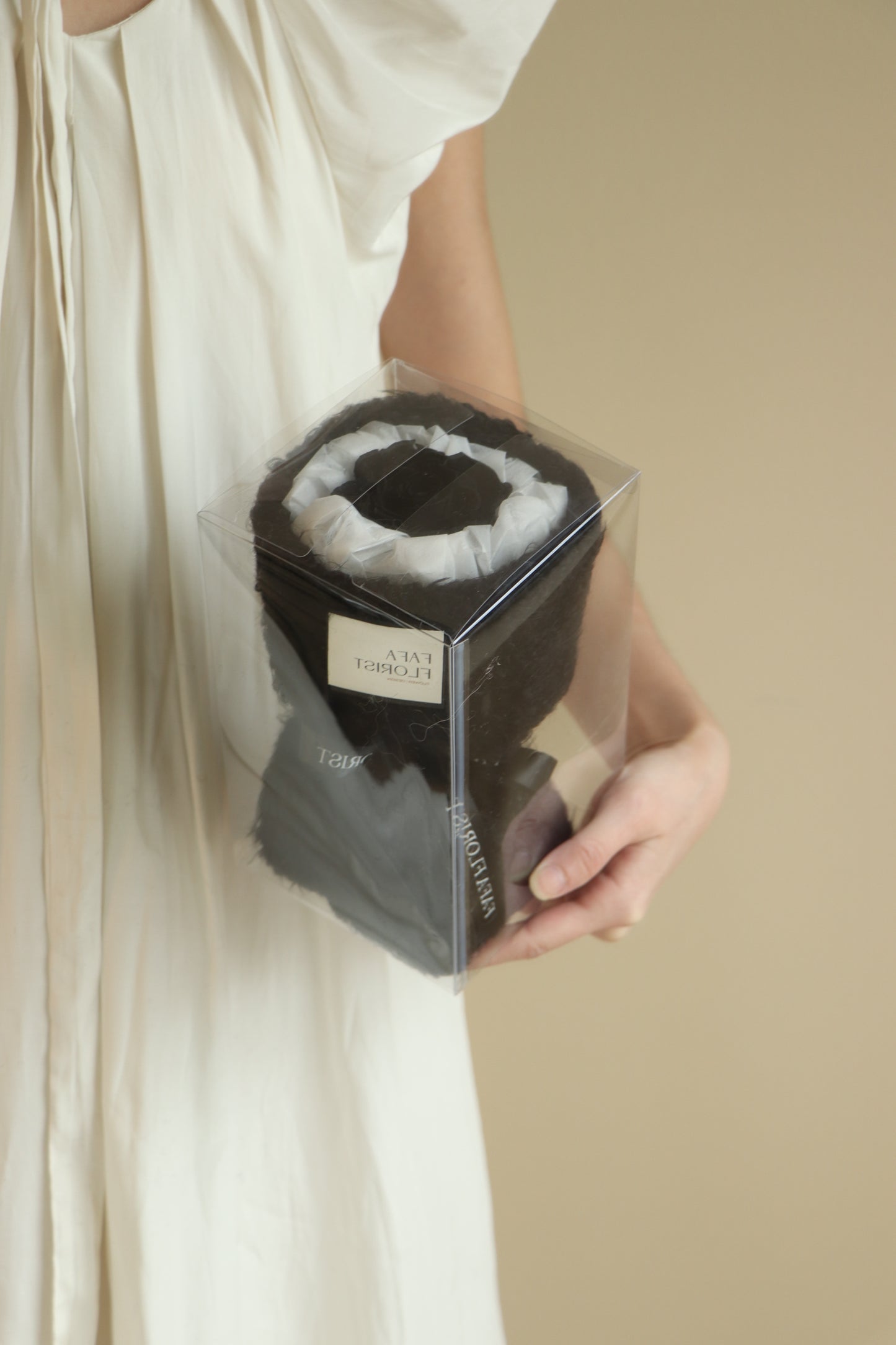 Preserved Single Black Rose ( Fluffy )