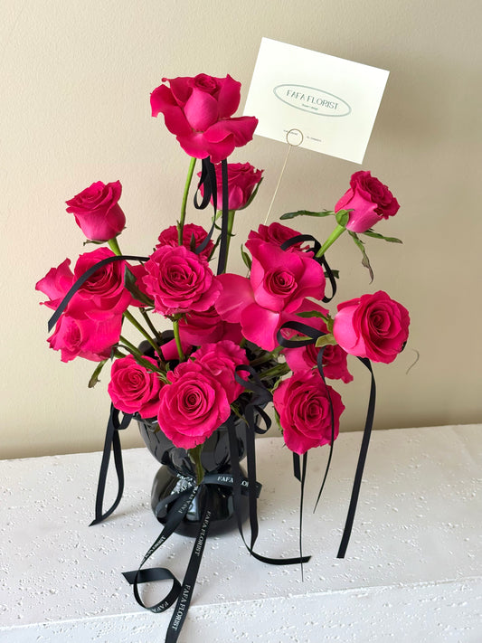 Hot Pink Vase Bouquet