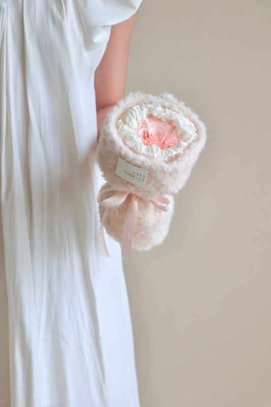 Preserved Single Champange Rose ( Fluffy )