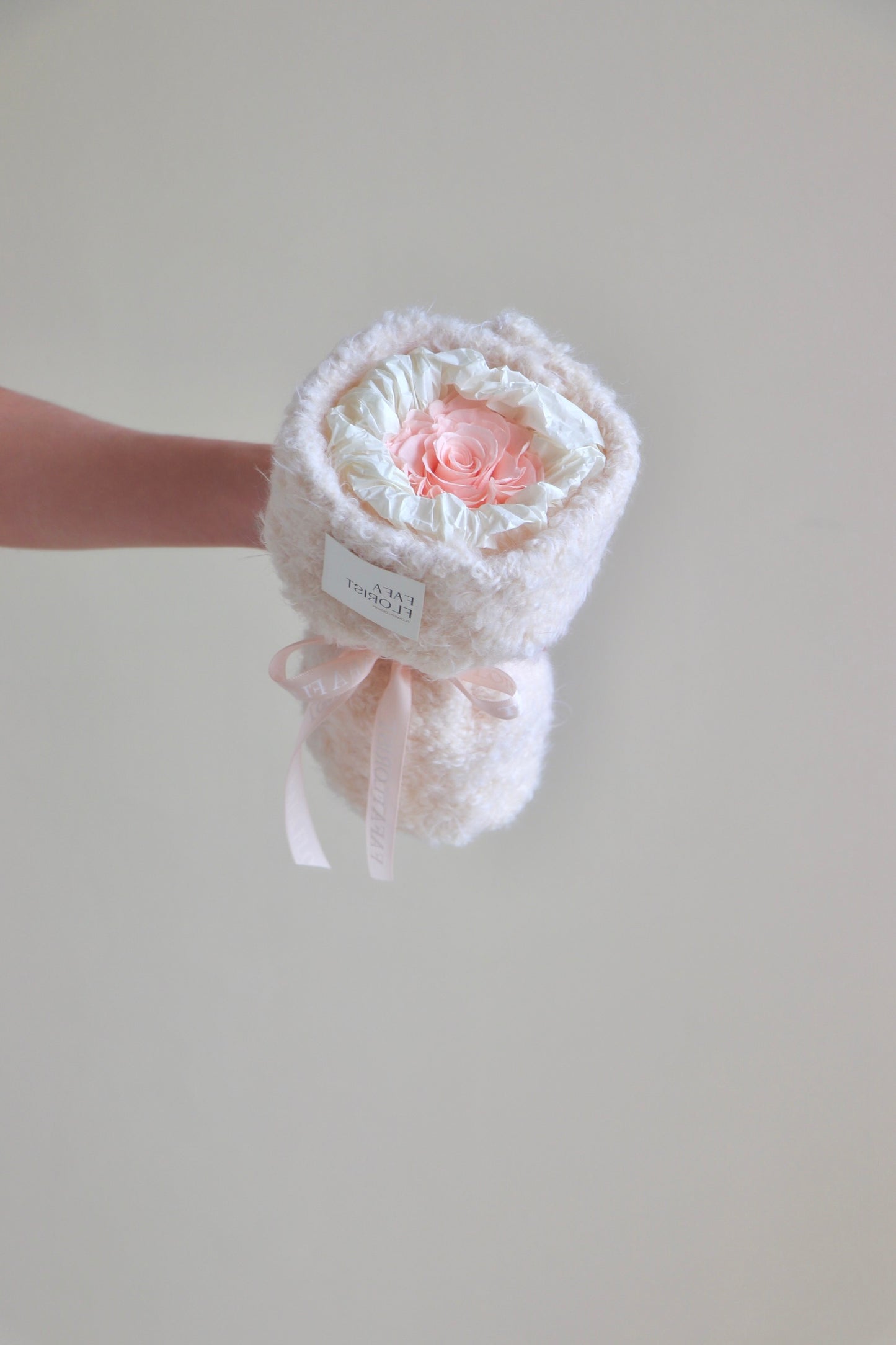 Preserved Single Champange Rose ( Fluffy )