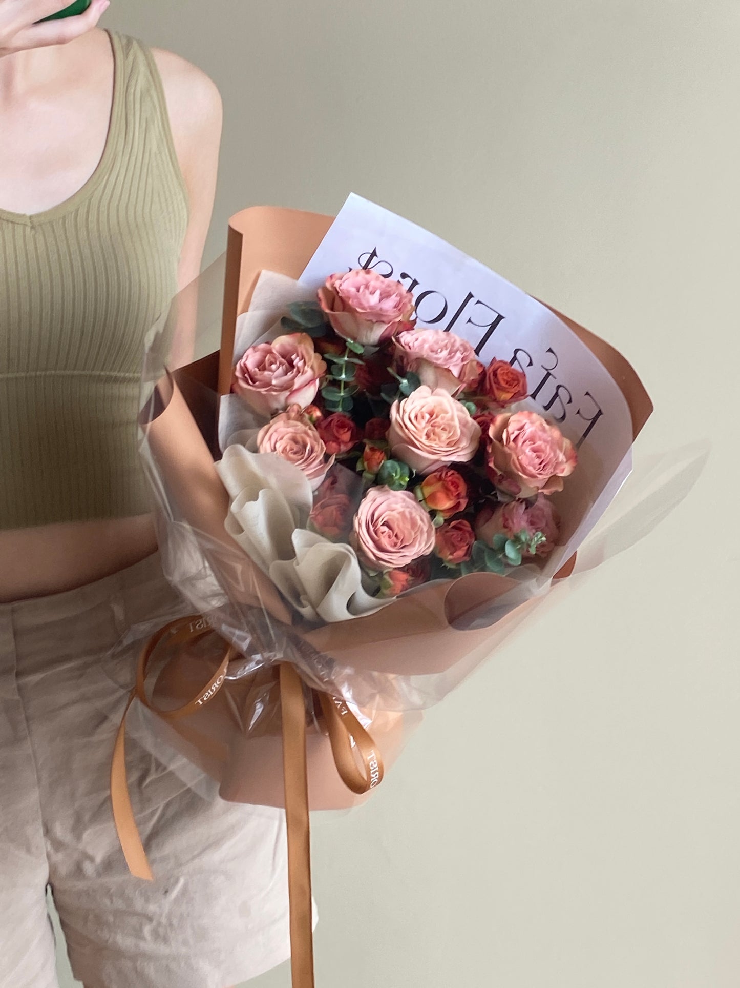 Cappuccino & Mini Chocolate Rose ( Design 2 )