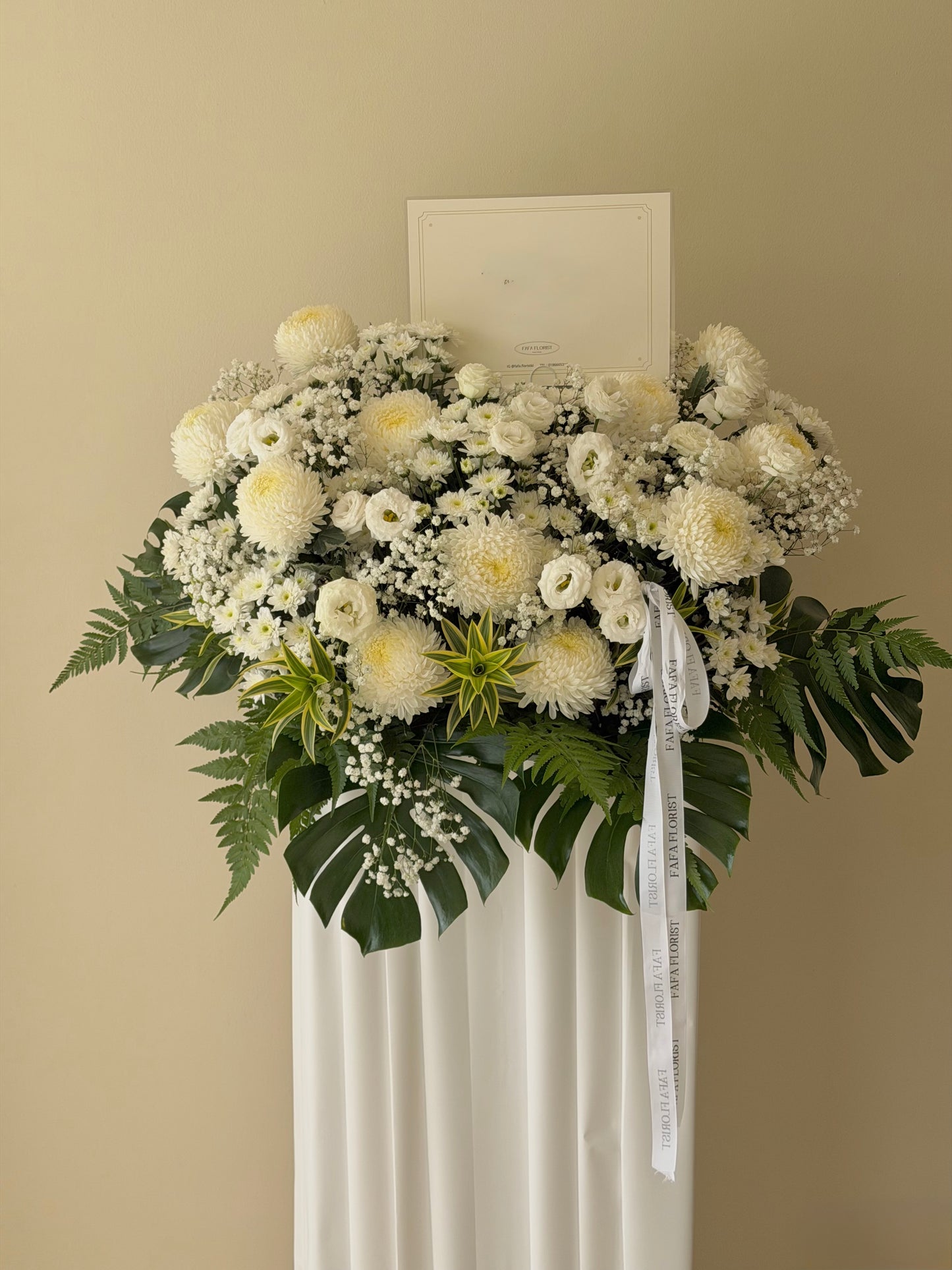 White Box Condolence Flower
