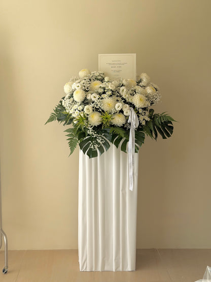 White Box Condolence Flower