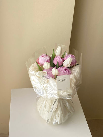 Pink Peony & Tulip