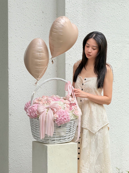 Hydrangea Bloom Basket