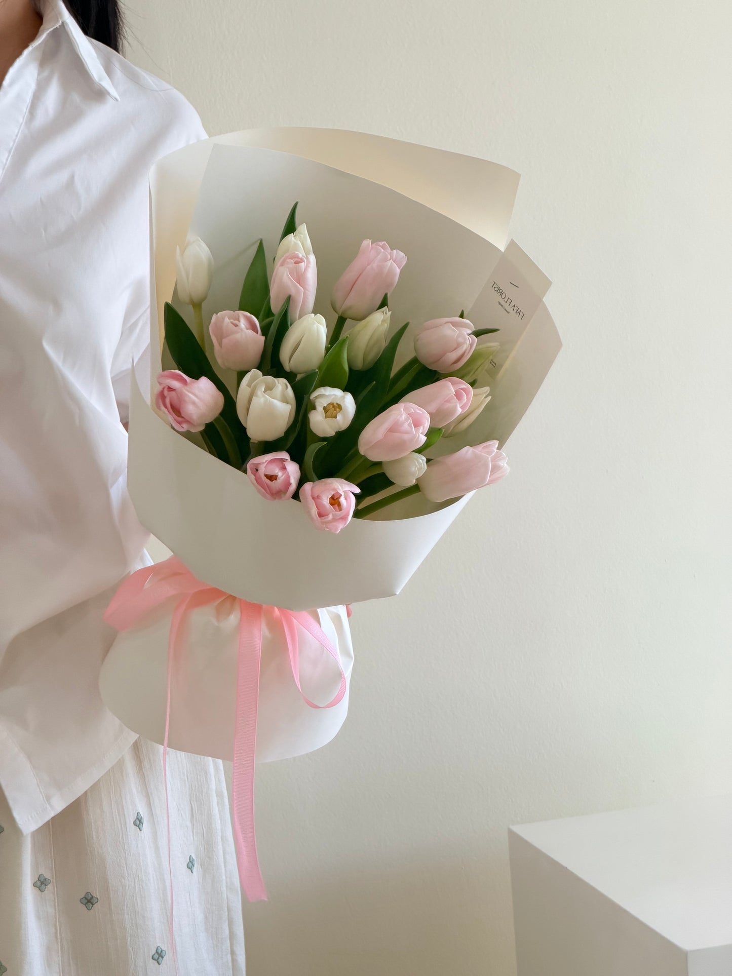 Pink & White Tulip