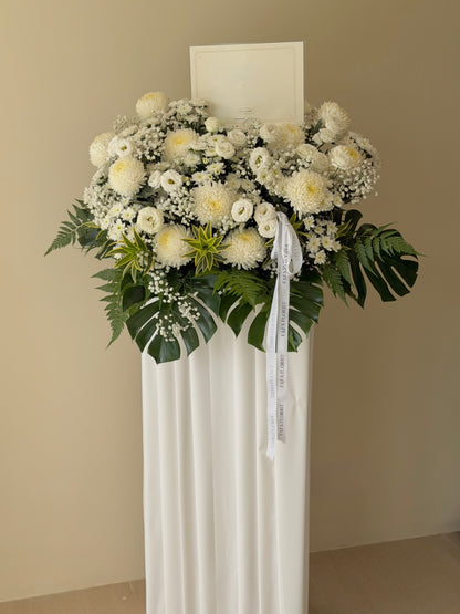 White Box Condolence Flower