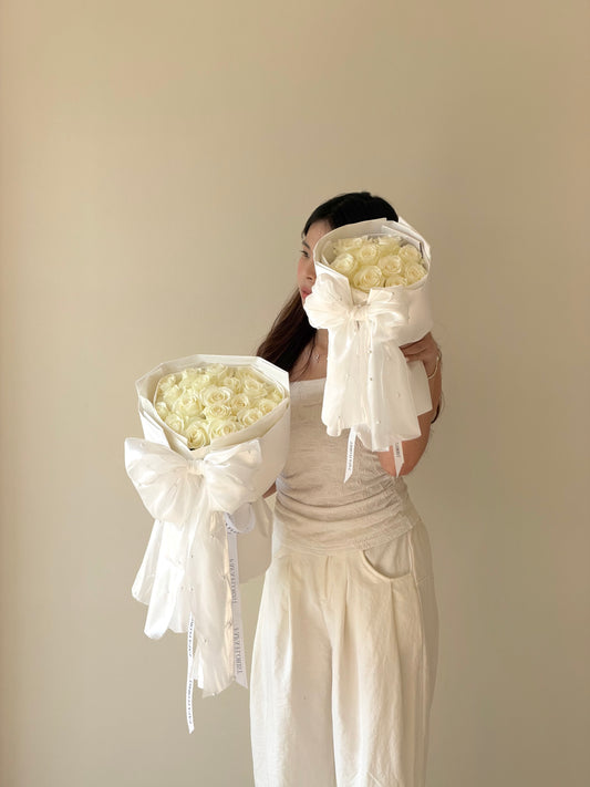 White Rose Ribbon 🎀