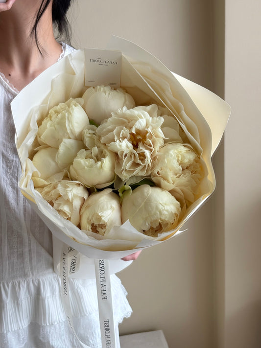 Cream Yellow Peony
