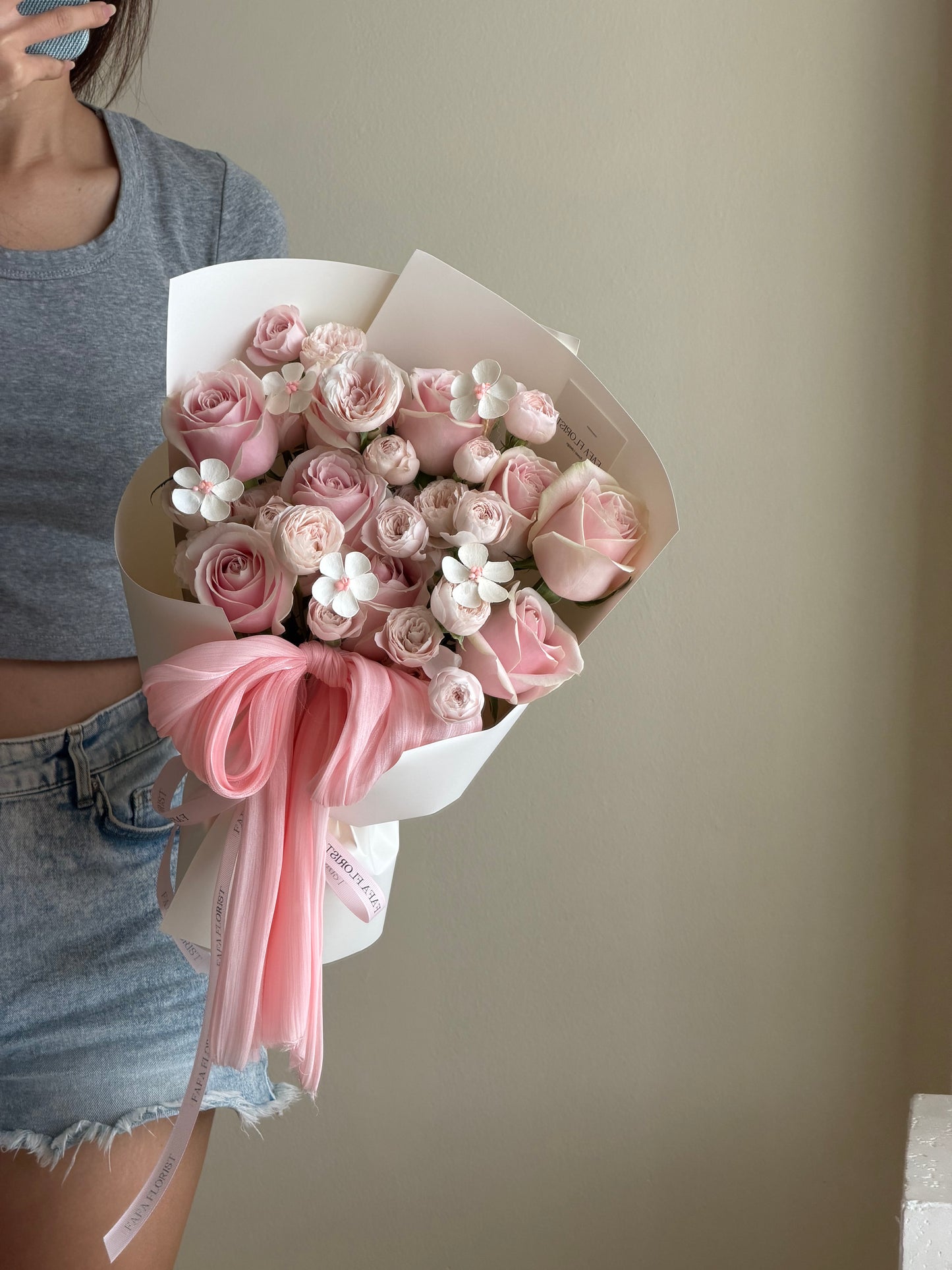 Kissy Fairy & Rose ( Pink Silk Ribbon )