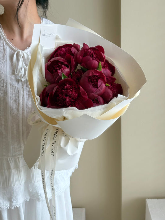Maroon Peony