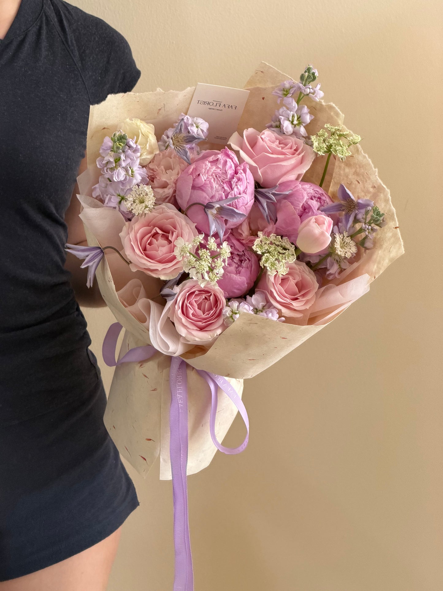 (Premium Lilac Pink Peony S )