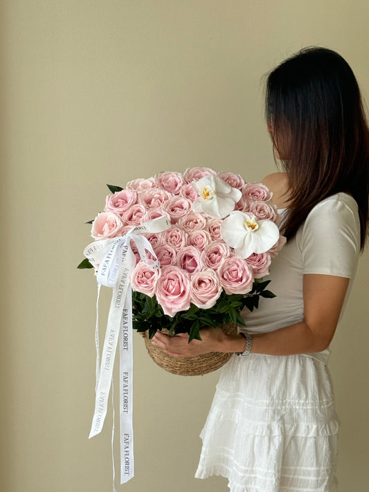 Pink Rose Basket 🧺