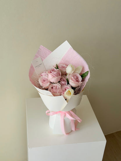 Pink Rose & Tulip