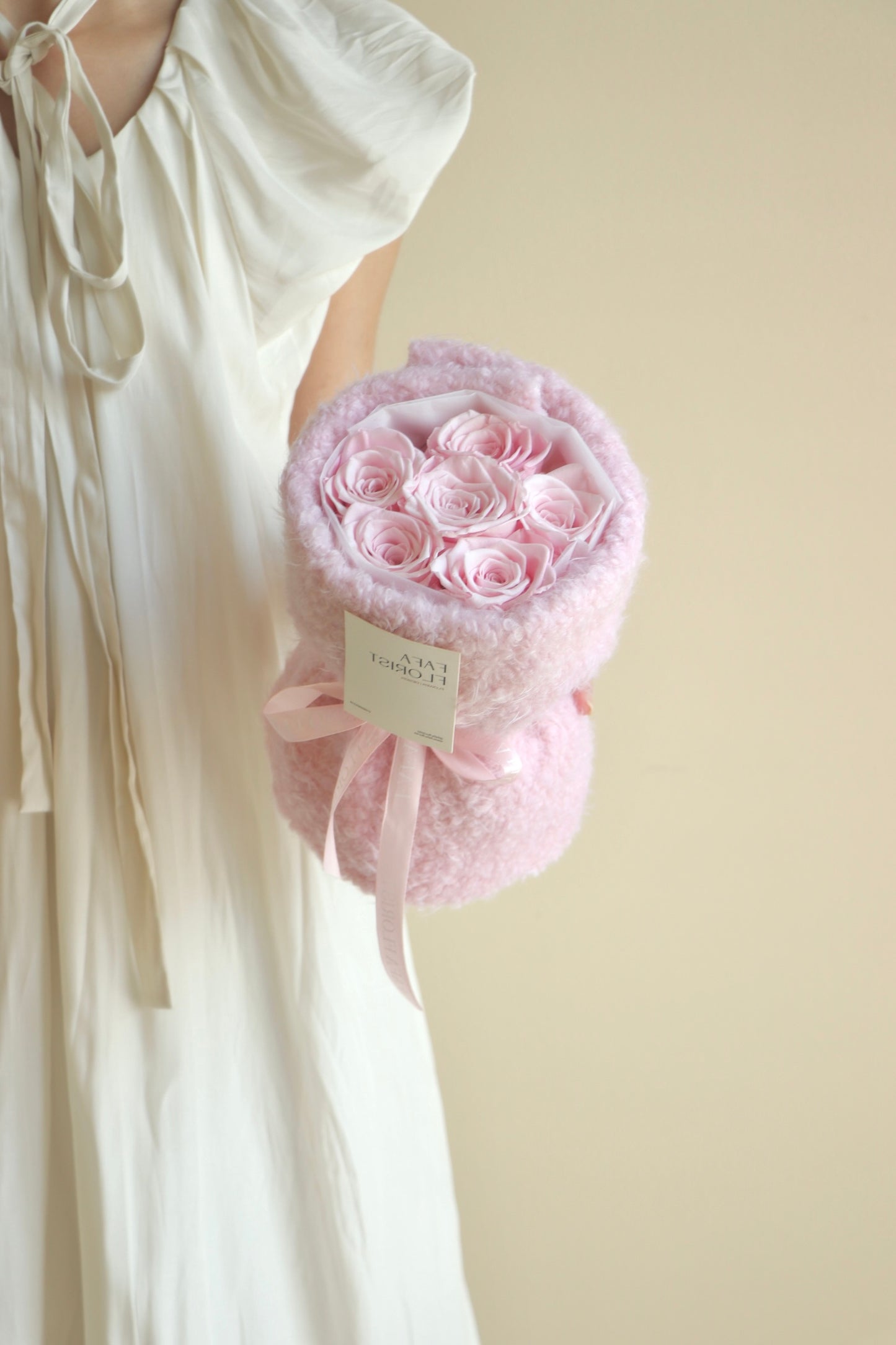 Preserved Soft Pink Rose ( Fluffy )