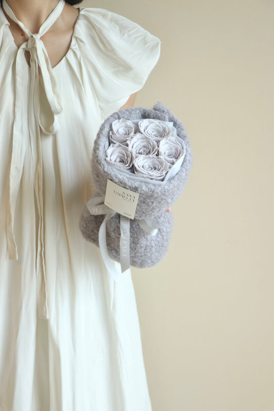Preserved Grey Rose ( Fluffy )