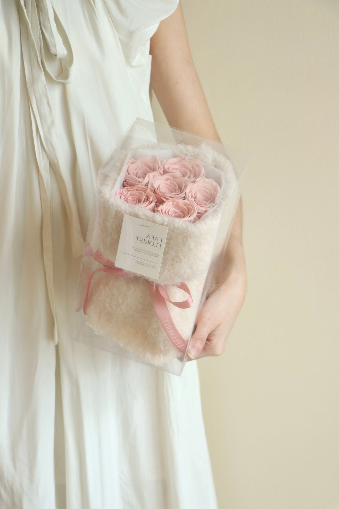 Preserved Cappuccino Rose ( Fluffy )