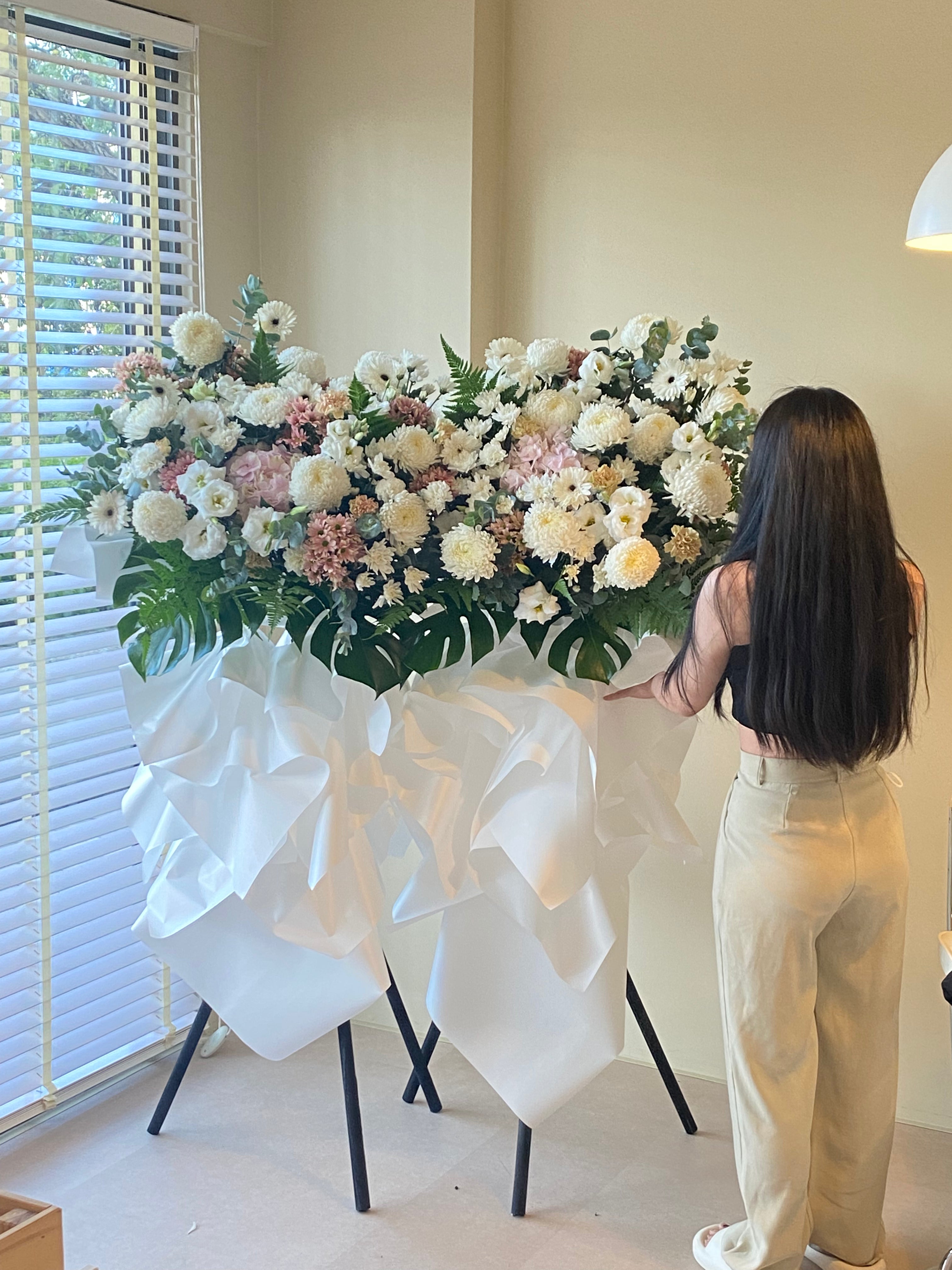 Fafa Rockson Double Stand Condolence Flower – fafa florist